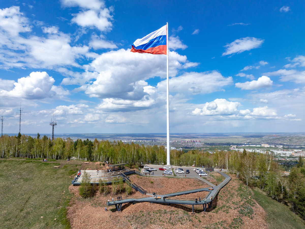 Флаг на Николаевской Сопке